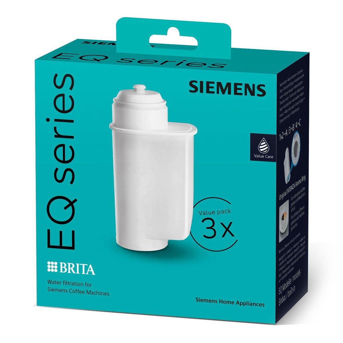 Siemens vandfilter med Brita til espressomaskine, pakke med 3 stk.