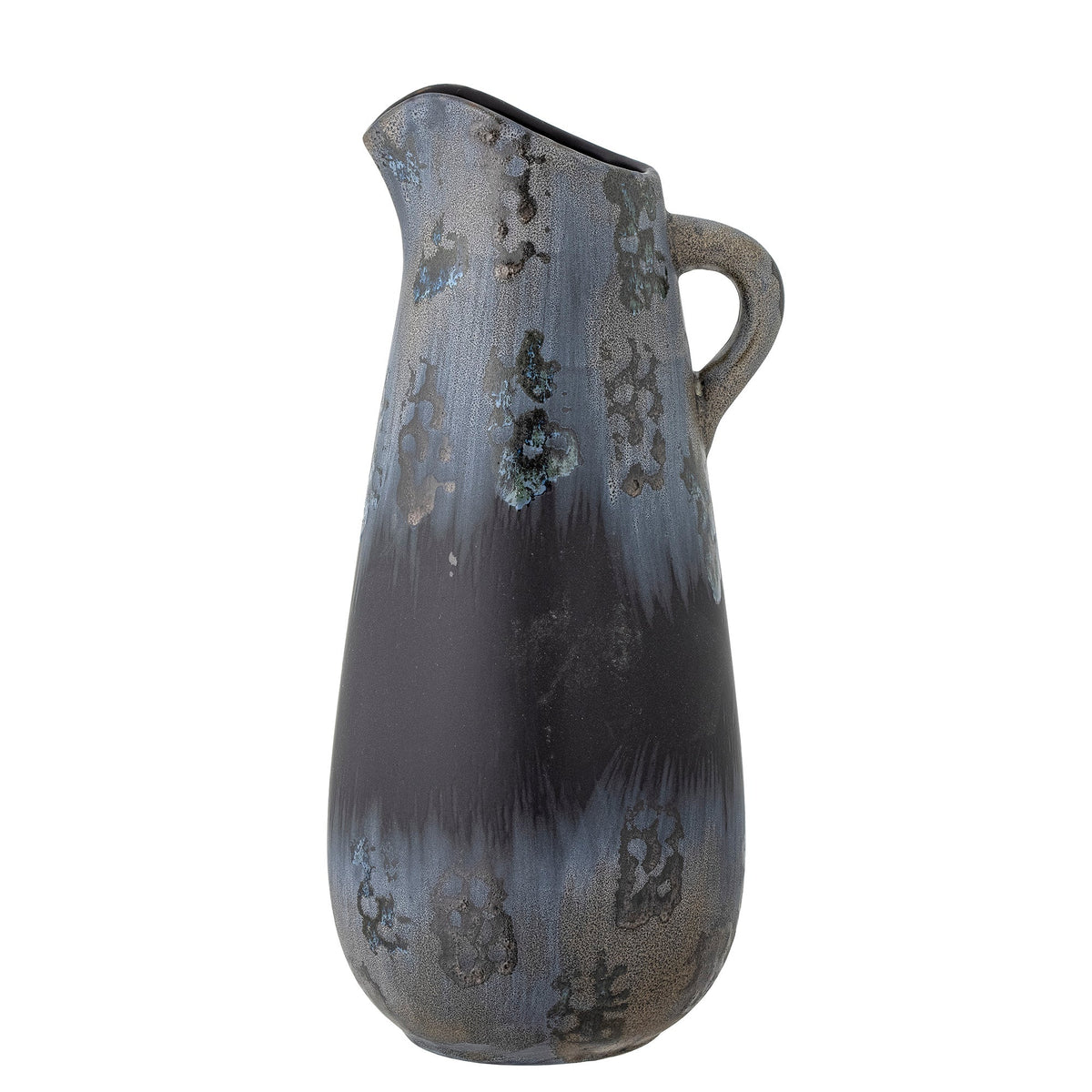 Khumo høj vase fra Creative Collection i sort stentøj med lysegrå overgang