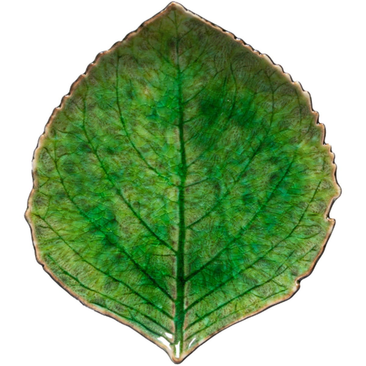 Grønt hortensia-formet serveringsfad på 17 cm i stentøj fra Costa Nova