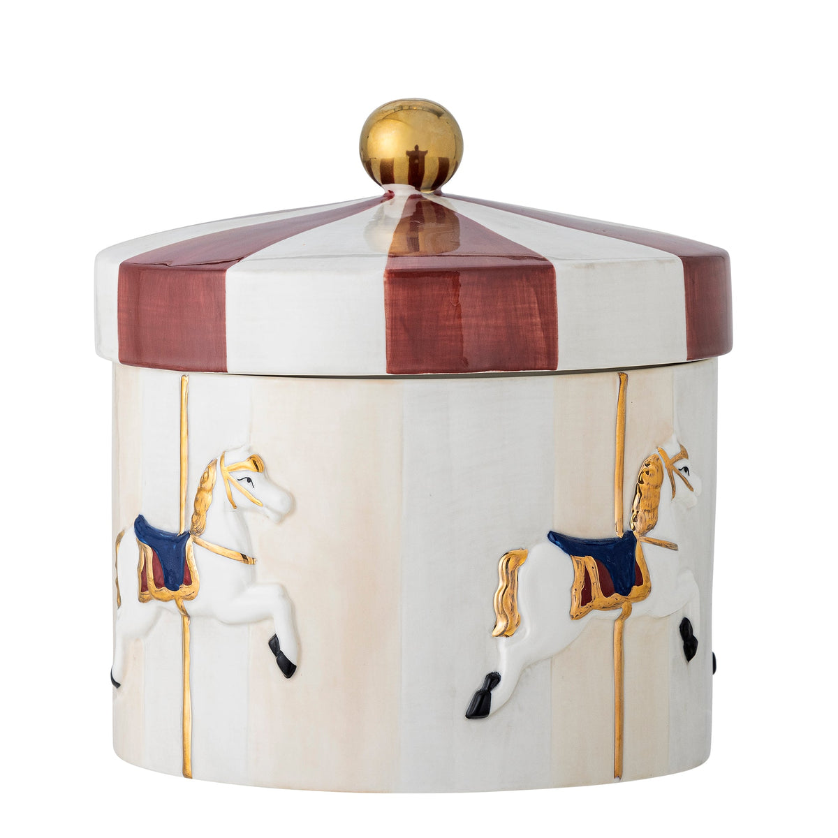 Merry-go-round krukke med låg fra Bloomingville i multifarvet stentøj
