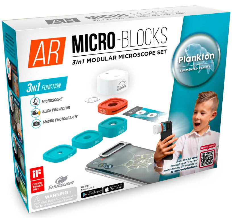 Se AR Micro-Blocks 3i1 modulært mikroskop sæt til mobilen - PLANKTON ✔ Kæmpe udvalg i Eastcolight - Køb online på udsalg og tilbud lige nu ✔ Billig fragt og hurtig levering - Varenummer: MMAction-13331 og 4893669350113 på lager - Udsalg på Mikroskoper til Børn Spar stort – op til 53% - Eksklusivt udsalg på over 2.739 mærker