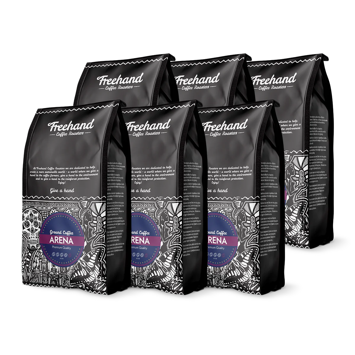 Freehand Arena mellemristet filterkaffe i smagskasse, 6 kg