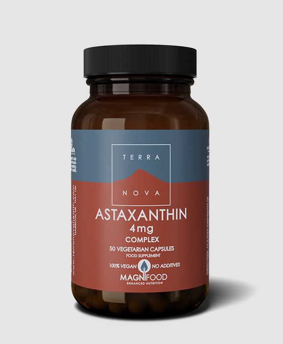 Pakning med TerraNova Astaxanthin 4 mg Complex, 50 kapsler