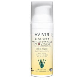 Se AVIVIR Aloe Vera Anti-Age Sun Face SPF 30 50 ml. ✔ Kæmpe udvalg i Avivir - Køb online på udsalg og tilbud lige nu ✔ Billig fragt og hurtig levering - Varenummer: Helsegrossisten-51748 og 5708751417003 på lager - Udsalg på Personlig pleje > Sol & Selvbruner > Cremer Spar helt op til 57% - Kæmpe udsalg på over 739 mærker