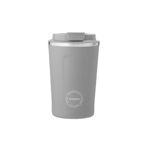 Aya&ida Cup2go termokop på 380 ml med kliklåg i light grey