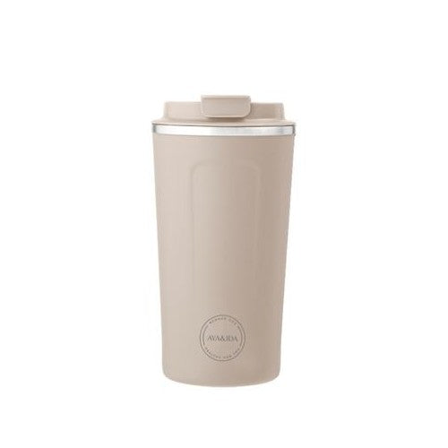 Aya&ida Cup2go termokop på 500 ml i farven cream beige med klik-låg