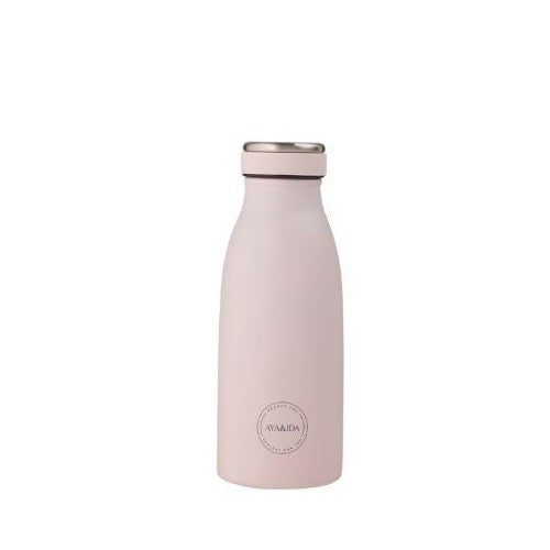 Aya&ida drikkeflaske i rustfrit stål med låg, 350 ml, farven Soft Rose
