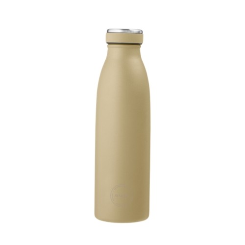 Aya&Ida drikkeflaske i rustfrit stål med låg, 500 ml, i farven dusty yellow