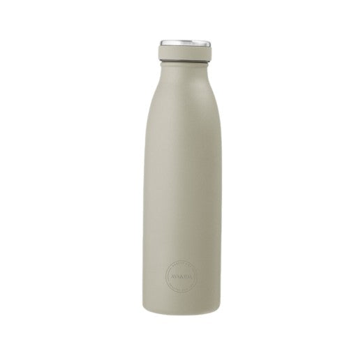 Aya&ida drikkeflaske med låg i rustfrit stål, 500 ml, i farven Eucalyptus