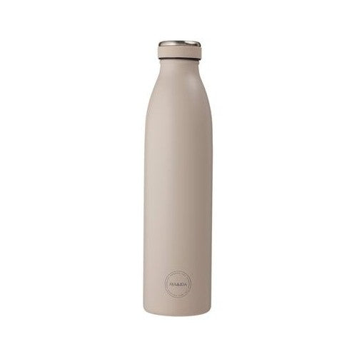 Aya&ida drikkeflaske i rustfrit stål med låg, 750 ml, i farven Cream Beige