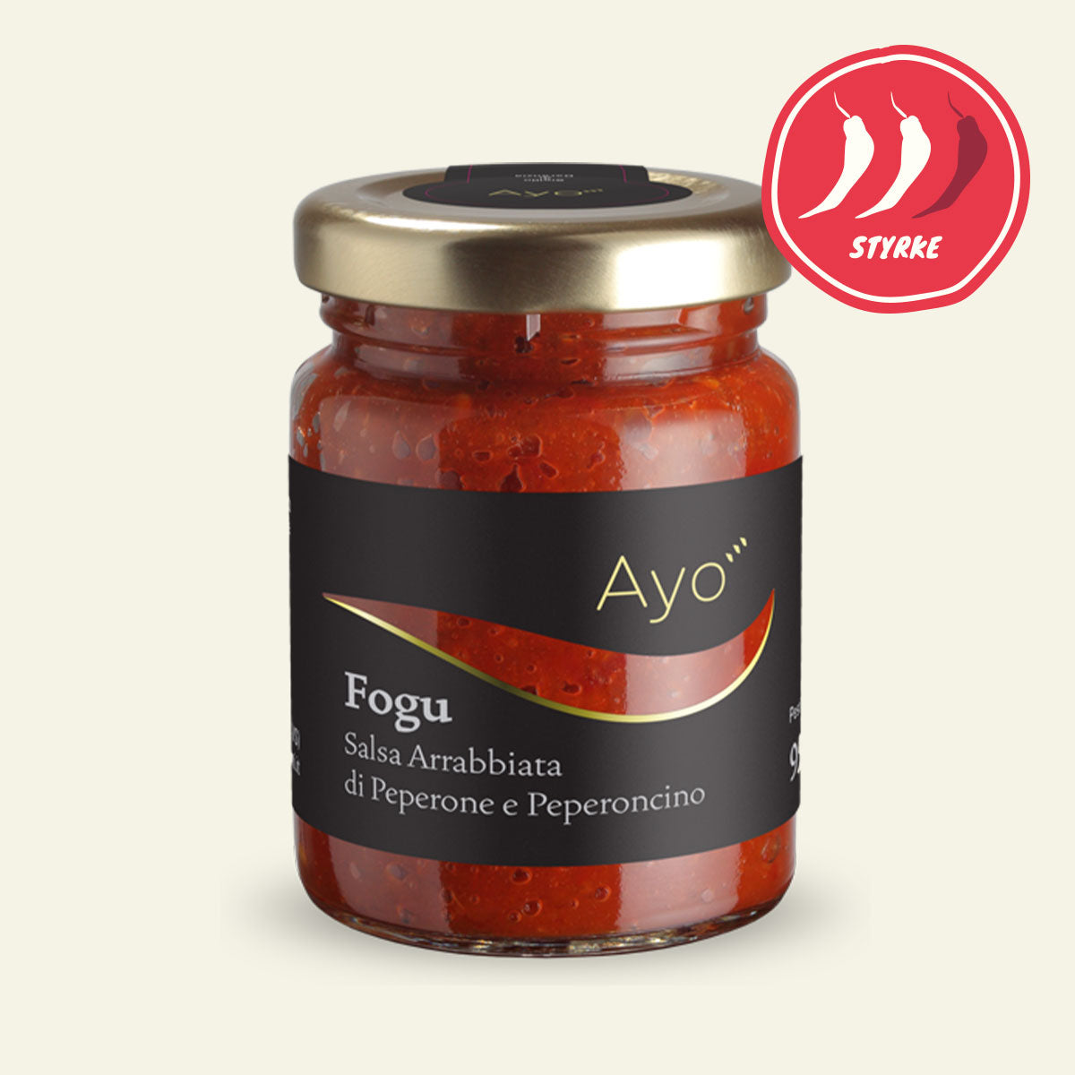 Ayo Alimenti Fogu Salsa, intens peber- og chilisalsa til pizza rossa