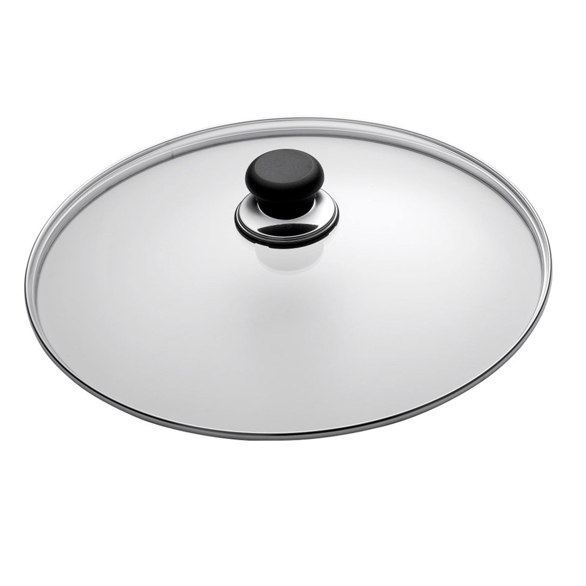 Rundt glaslåg på 16 cm fra Scanpan Classic til mindre gryder