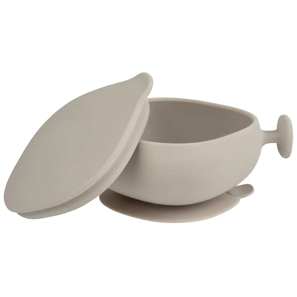 b.box madskål med låg i beige silikone