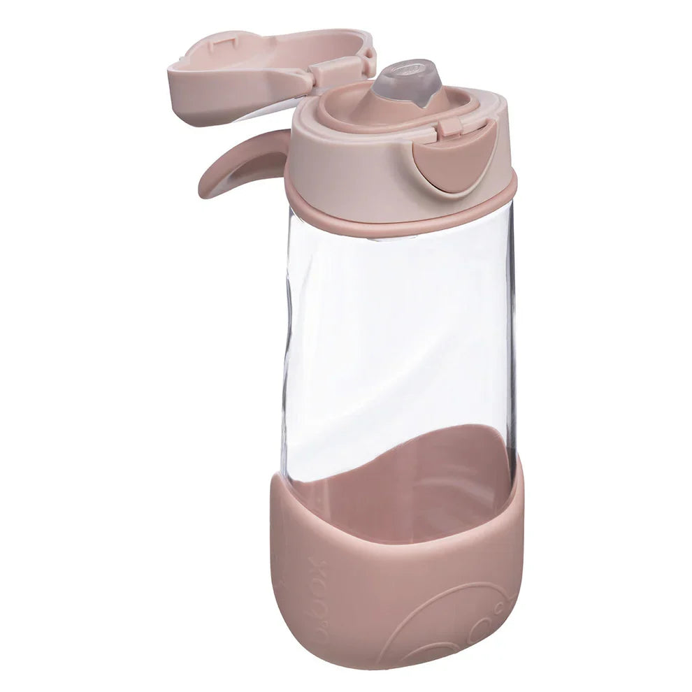 b.box vandflaske med silikonetud i rosa, 450 ml