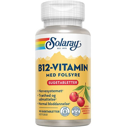 Se Solaray B12-vitamin m. Folsyre 90 tab. sugetablet ✔ Kæmpe udvalg i Solaray - Køb online på udsalg og tilbud lige nu ✔ Billig fragt og hurtig levering - Varenummer: Helsegrossisten-58223 og 76280784718 på lager - Udsalg på Sundhed > B-vitamin > Gravid Op til 61% rabat - Over 1.329 mærker på online udsalg