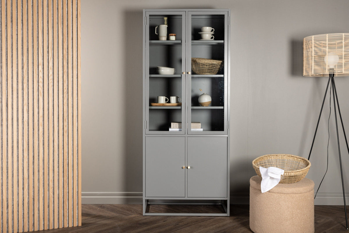 Se Venture Home - Bakal vitrineskab med Låger, 190x80x40,5cm - Lysegrå ❤ Kæmpe udvalg i Venture Home - Køb online på udsalg og tilbud lige nu ❤ Billig fragt • Hurtig levering - Varenummer: Bolig&Haven-53566065246538 og barcode / Ean: 7340220835338 på lager - Udsalg på Få op til 67% i rabat - Find over 1.798 brands på udsalg