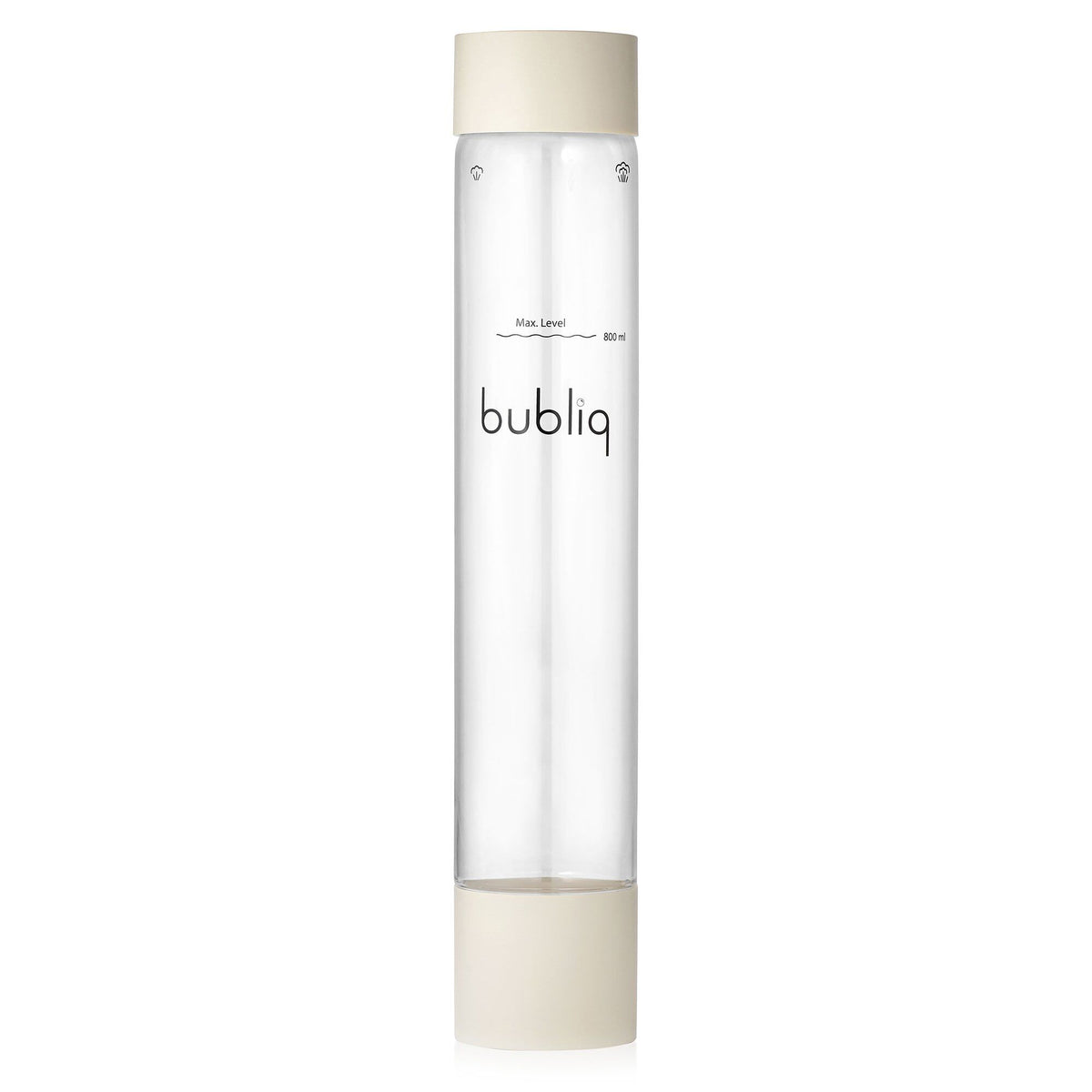 Beige flaske på 800 ml til Bubliq sodavandsmaskine med skruelåg