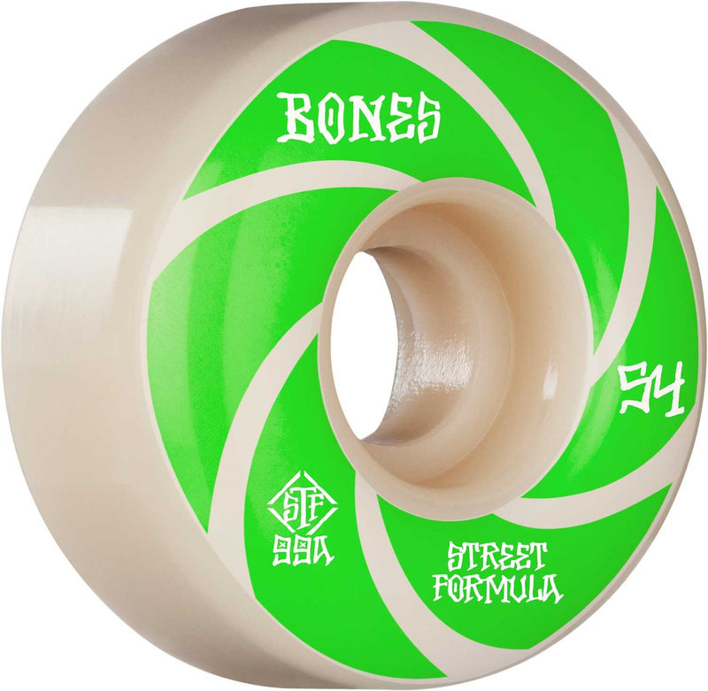 Bones Wheels Skateboard Hjul Patterns STF 99A 54mm White V1 Standard 4-pak 54mm
