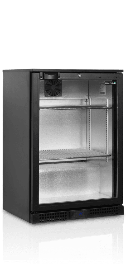 Sort Tefcold BA11H backbar køleskab, 118 liter
