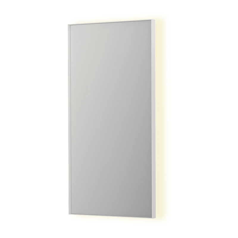 SP32 spejl med indirekte LED - 50x4x100 - mat hvid