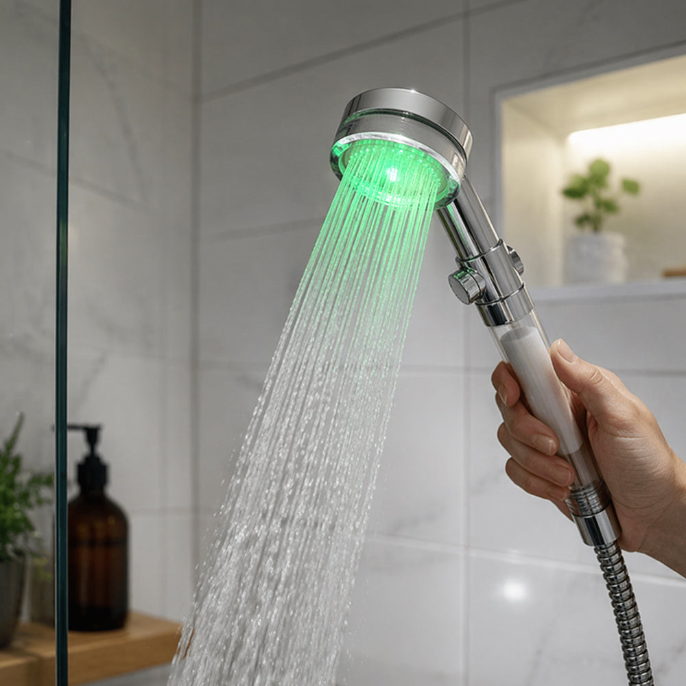 Se LED brusehoved - Vandbesparende temperaturkontrol i farverig LED lys ✔ Kæmpe udvalg i Satana - Køb online på udsalg og tilbud lige nu ✔ Billig fragt • Hurtig levering - Varenummer: Satana-1125640 på lager - Udsalg på Personlig pleje > Bad > Håndsæbe Få op til 63% i rabat - Find over 1.798 brands på udsalg