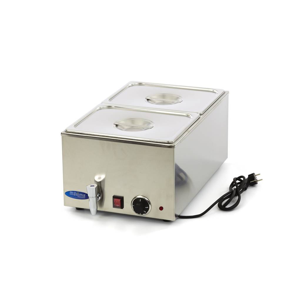 Maxima bain marie med vandhane og to 1/2 GN-fade