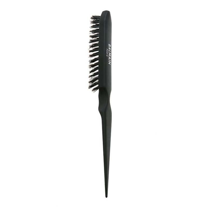 Balmain Boar Hair Backcomb Brush i sort, bagkamningsbørste med børster af villsvinehår