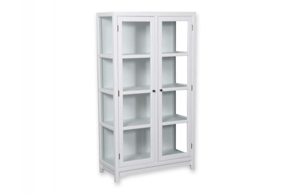 Barsø Vitrineskab - 160x90x40 cm Hvid