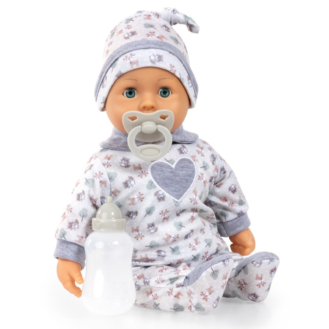 Bayer Design First Words babydukke med blød krop, 38 cm høj, udgaven Hjerte