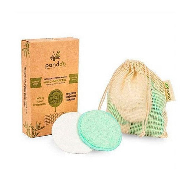 Pandoo genanvendelige make-up remover pads, pakke med 10 stk.