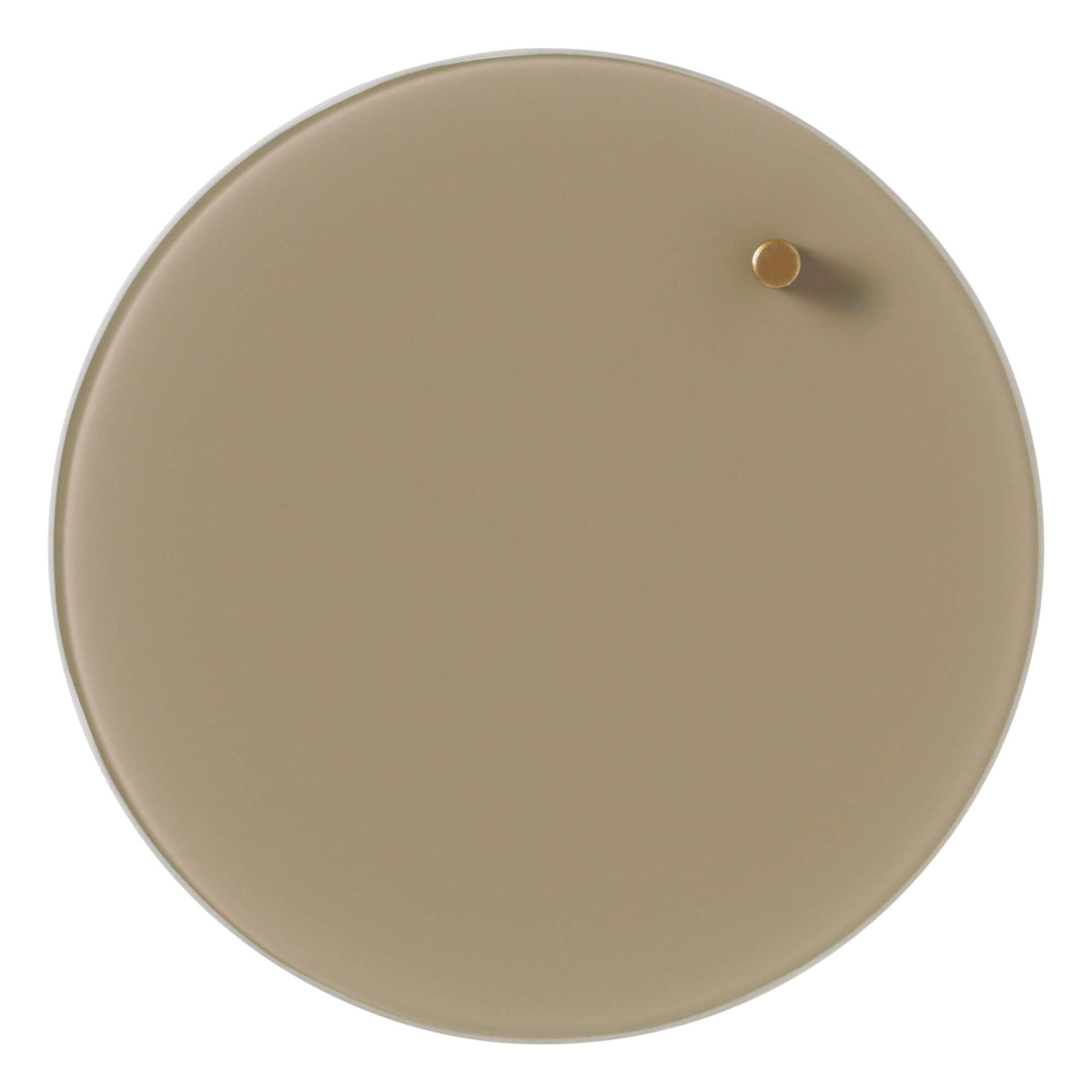 Naga cirkelformet magnetisk glastavle i beige, 25 cm