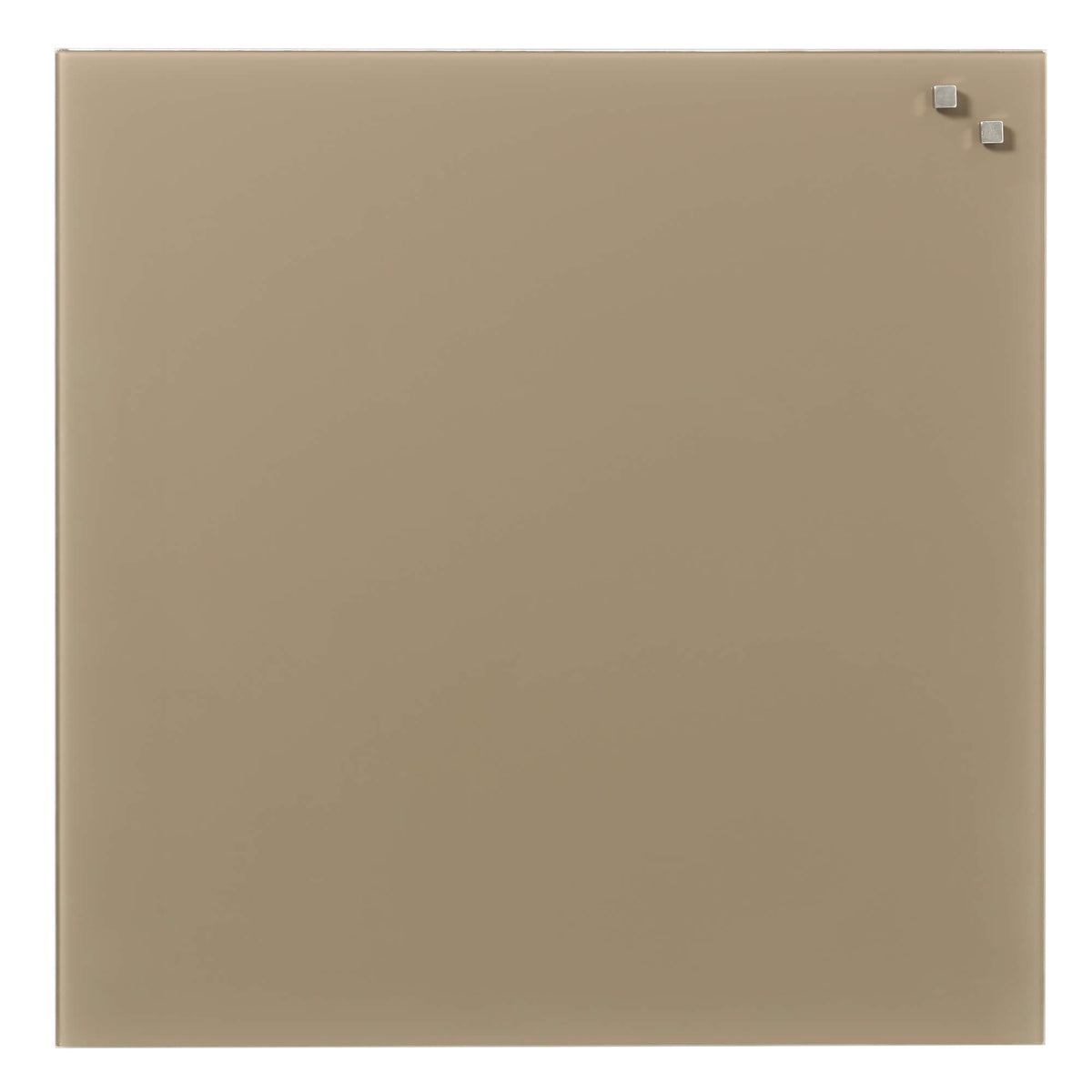 Naga kvadratisk magnetisk glastavle i beige, 45 x 45 cm