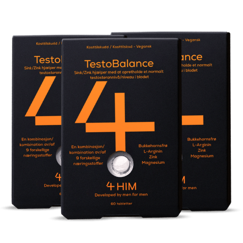 3 x 4HIM T8 TestoBalance kosttilskud i tabletform, 60 tabletter