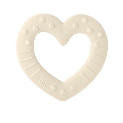 Bibs Baby Bitie bidering i modellen Heart, farven ivory