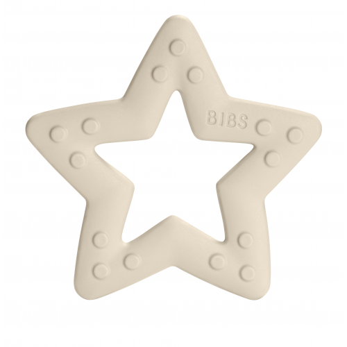 Bibs Baby Bitie bidering i form af en stjerne i farven ivory