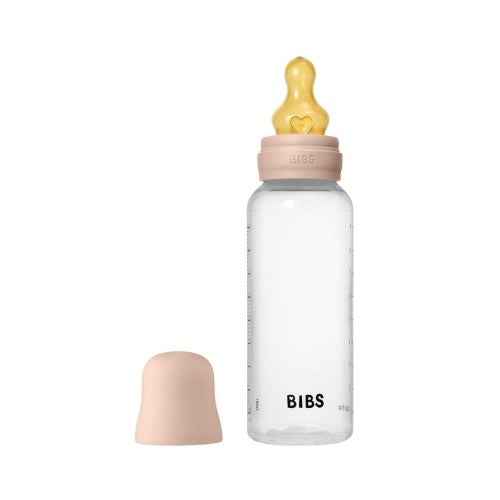 BIBS Baby Bottle sutteflaske i plast, 270 ml, komplet sæt med flaskesut