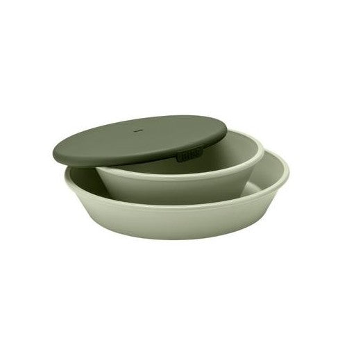 BIBS Mini Meal tallerkensæt i tre dele med dyb tallerken, flad tallerken og låg