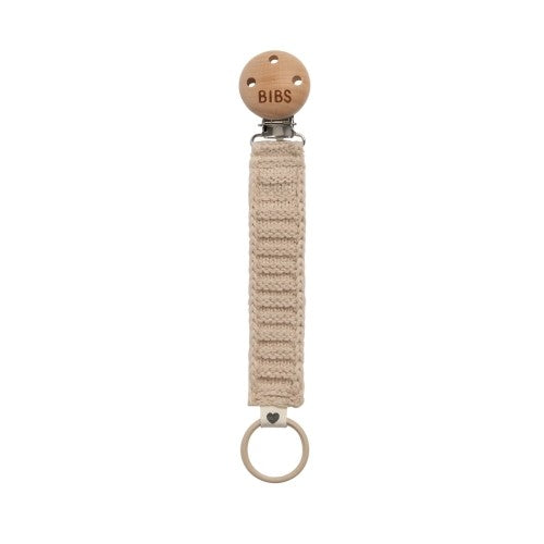 Bibs Paci Braid suttesnor i farven vanilla med strikket look