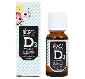 Se Bidro D3 vitamin dråber baby 20ml. ✔ Kæmpe udvalg i Bidro - Køb online på udsalg og tilbud lige nu ✔ Lav fragtpris og hurtig levering - Varenummer: Helsegrossisten-56364 og 5703022005613 på lager - Udsalg på Børn > Kosttilskud til børn > Bidro Op til 61% rabat - Kendte mærker på udsalg – over 1.329 mærker