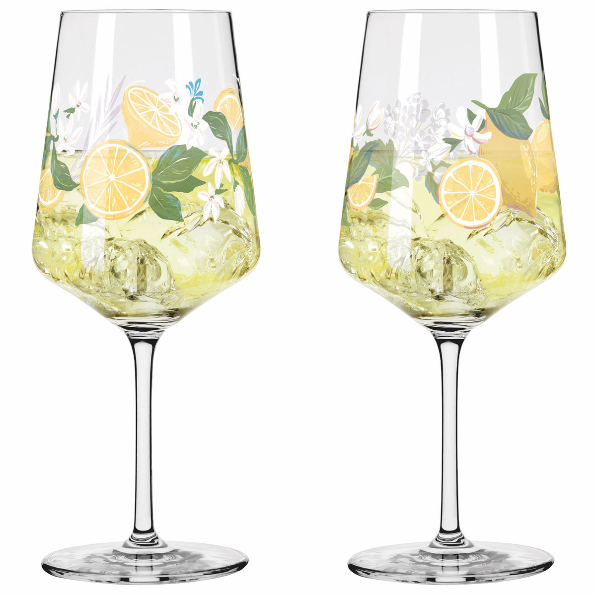 Ritzenhoff Sommertau Limoncello 2025 vinglas i krystal med farverige citronmotiver