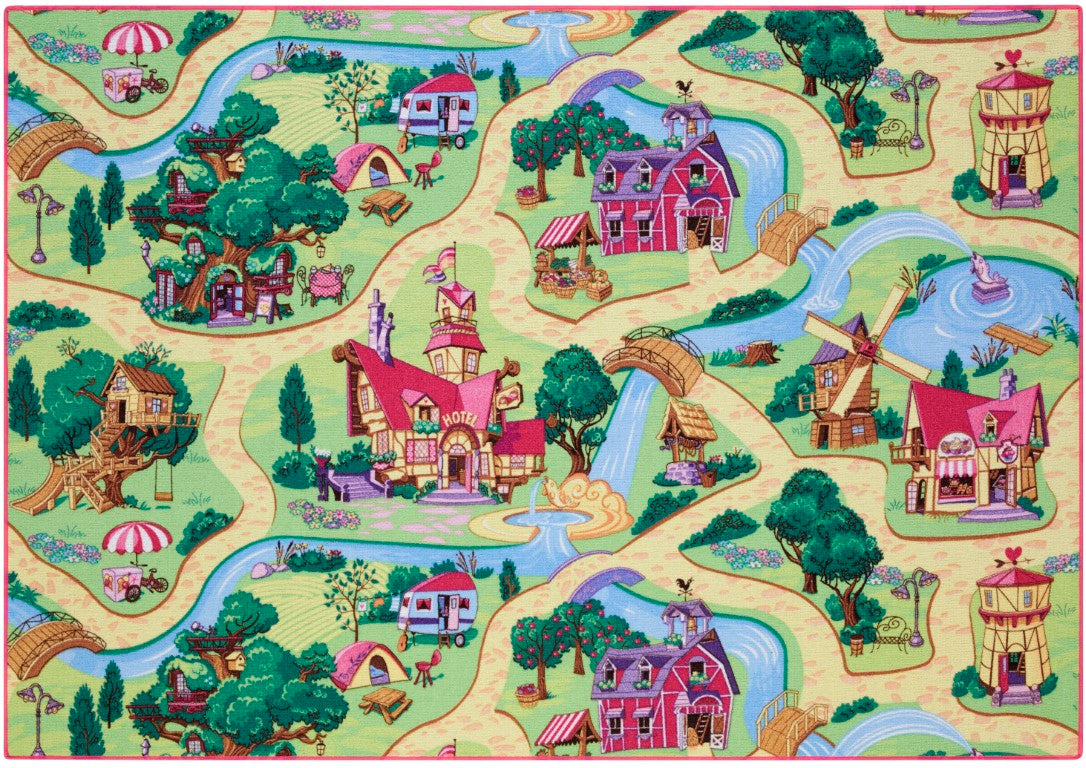 Bil legetæppe Candy Town fra Associated Weavers, 140 x 200 cm, til børneværelset