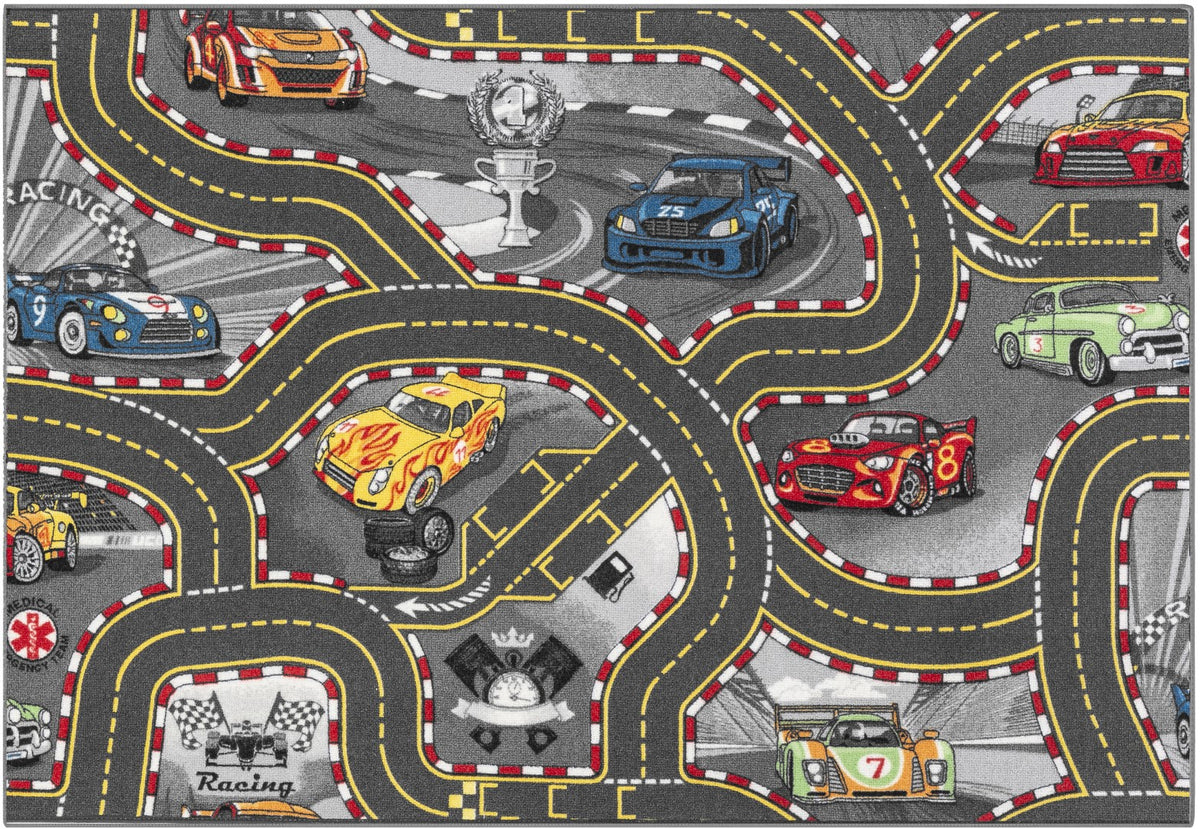 Se Bil Legetæppe ''Racers'' 95 x 133 cm, Antracit ✔ Kæmpe udvalg i Rebel Roads - Køb online på udsalg og tilbud lige nu ✔ Billig fragt og hurtig levering - Varenummer: MMAction-177188 og 5414956749947 på lager - Udsalg på Bil Trafik Gulvtæpper til Børn Få op til 69% i rabat - Over 1.798 mærker samlet på udsalg