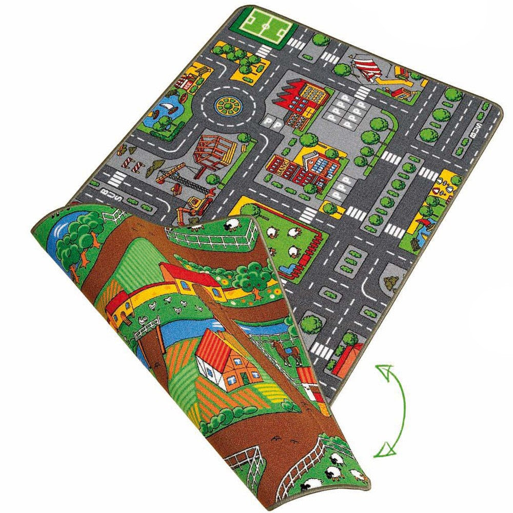 Se Bil Vendbart By/Bondegård biltæppe 67 x 100 cm ✔ Kæmpe udvalg i Paradiso Toys - Køb online på udsalg og tilbud lige nu ✔ Hurtig levering til lave fragtpriser - Varenummer: MMAction-1852918 og 5420051229185 på lager - Udsalg på Bil Trafik Gulvtæpper til Børn Store besparelser – op til 71% - Store besparelser på over 2.281 mærker