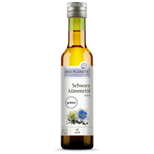 Flaske økologisk sortkommenolie, 250 ml, fra BioPlanète