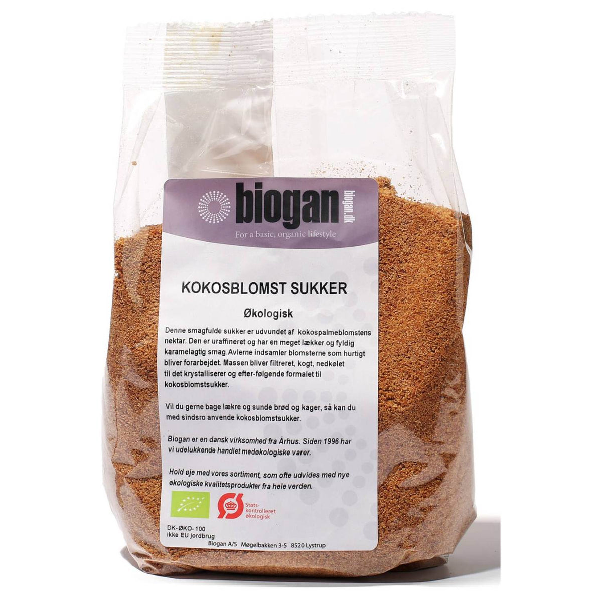 Økologisk kokosblomstsukker fra Biogan, 500 gram