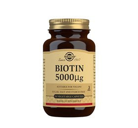 Se Solgar Biotin 5000ug - 50 kps. ✔ Kæmpe udvalg i Solgar - Køb online på udsalg og tilbud lige nu ✔ Hurtig levering til lave fragtpriser - Varenummer: Helsegrossisten-28818 og 33984003132 på lager - Udsalg på Sundhed > > Op til 61% rabat - Over 1.329 mærker på online udsalg