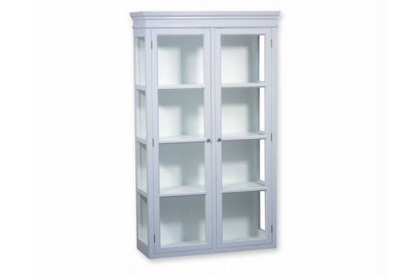 Birkholm Væghængt Vitrineskab - 170x100x38 cm Grå/Hvid