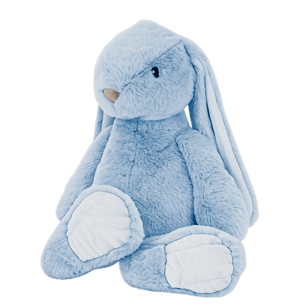Blå kaninbamse på 70 cm fra Kære Børn med lange hængeører