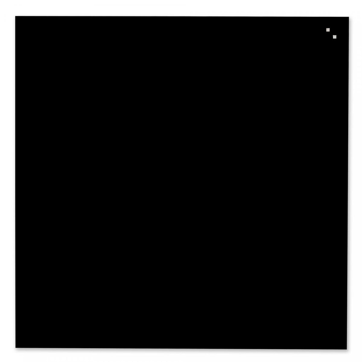 Stor kvadratisk sort magnetisk glastavle fra Naga på 100 x 100 cm