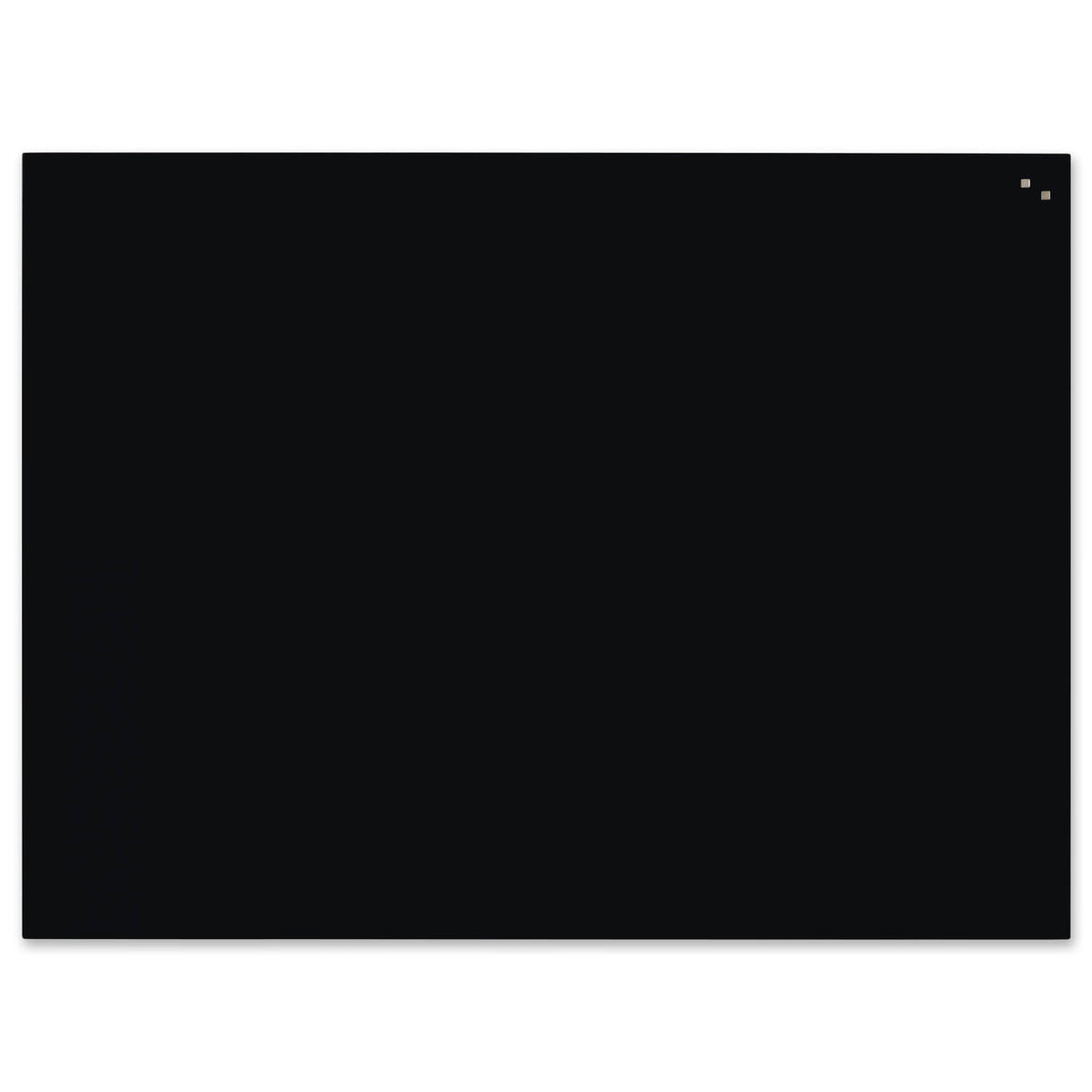 Bred sort magnetisk glastavle fra Naga i formatet 120 x 90 cm